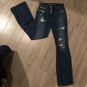 Distressed Flare Jeans
